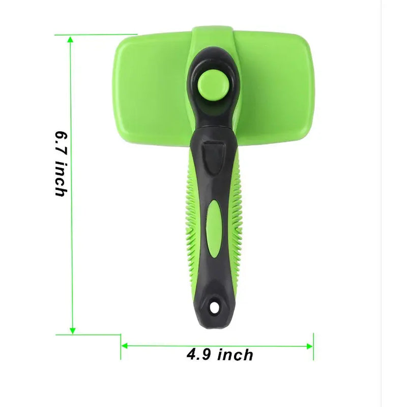 Self-Cleaning Pet Slicker Brush with One-Click Release for Dog and Cat Grooming