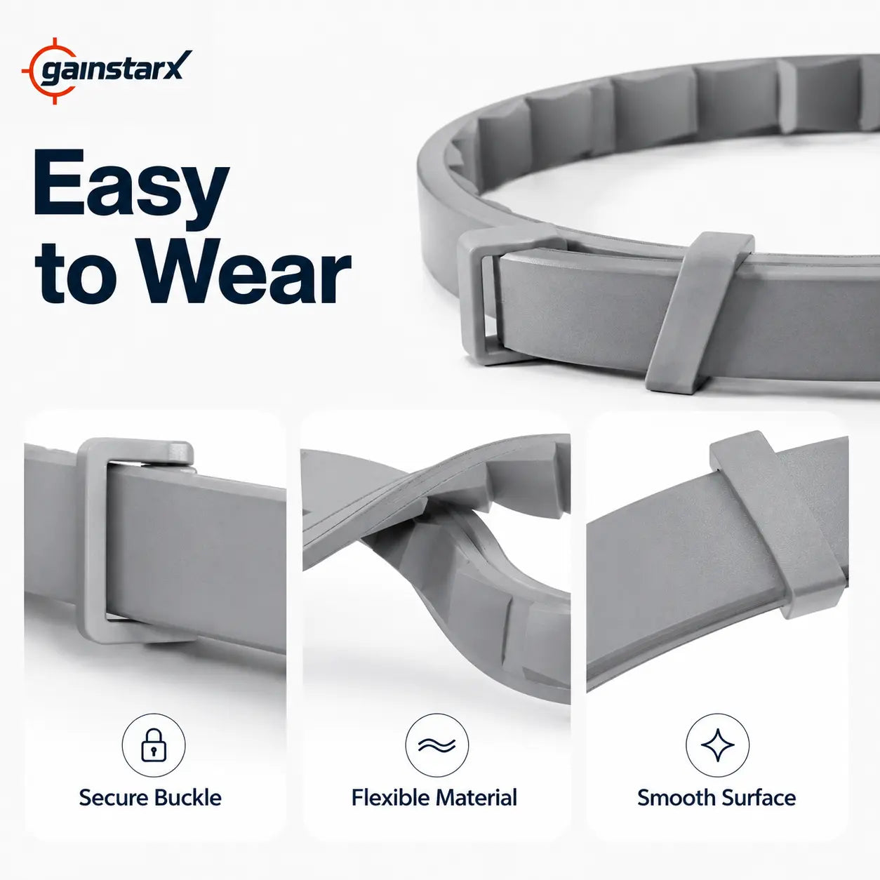 Gainstarx Adjustable Dog Collar for Large Dogs Over 18 lbs - Lightweight, Comfortable, and Scented for Everyday Walks and Outdoor Activities