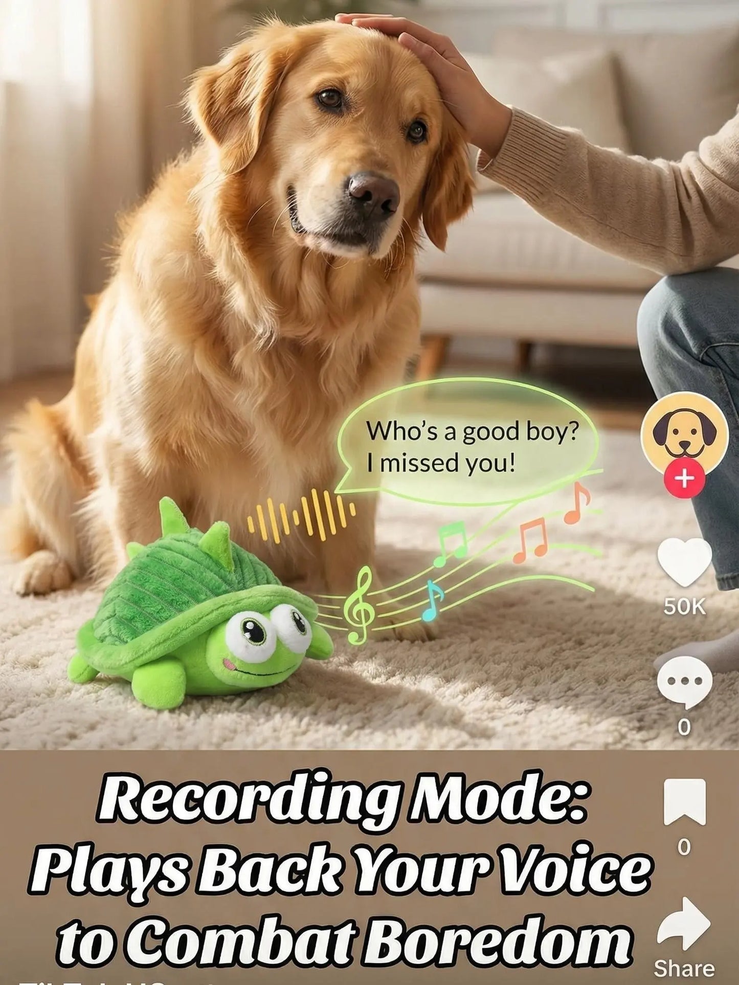 Motion Activated Interactive Dog Ball - Rechargeable Automatic Rolling Toy with Squeaker for Dogs and Cats of All Sizes, Durable Indoor and Outdoor Pet Entertainment