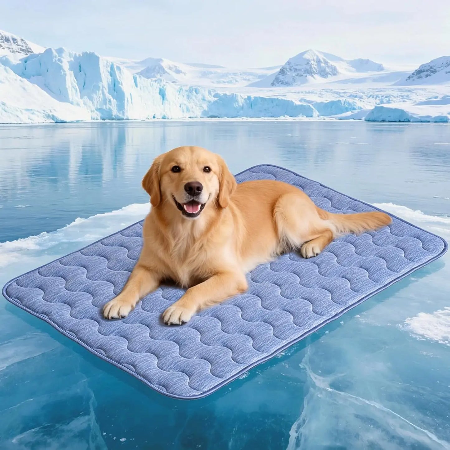 Cooling Mat for Large Dogs, Q-MAX > 0.45 Thick & Durable Pet Cooling Pad, No Gel No Electric Safety Dog Blanket, Washable Non-Slip Summer Crate Bed