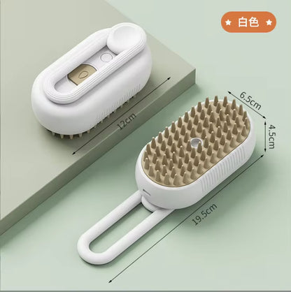 Pet Electric Spray Comb for Cats and Dogs - One-Key Spray Hair Removal and Massage Brush