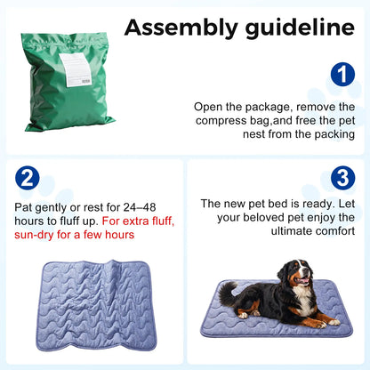 Cooling Mat for Large Dogs, Q-MAX > 0.45 Thick & Durable Pet Cooling Pad, No Gel No Electric Safety Dog Blanket, Washable Non-Slip Summer Crate Bed