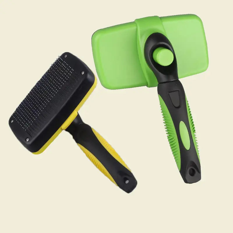 Self-Cleaning Pet Slicker Brush with One-Click Release for Dog and Cat Grooming