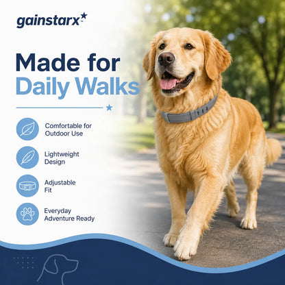 Gainstarx Adjustable Dog Collar for Large Dogs Over 18 lbs - Lightweight, Comfortable, and Scented for Everyday Walks and Outdoor Activities