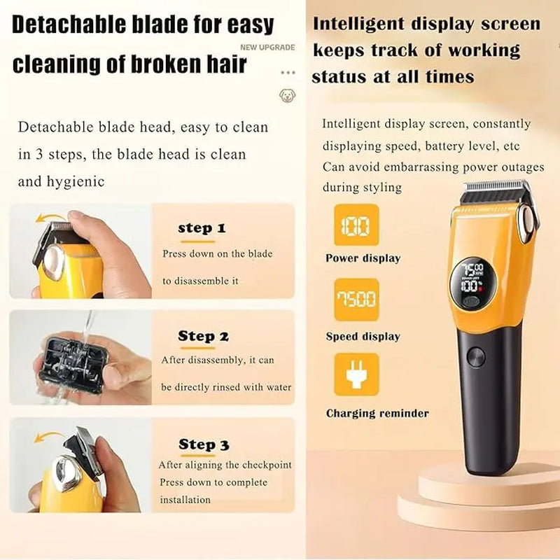 Dog Grooming Kit - Low Noise Paw Grooming: Paw Trimmers Vs. Face Trimmers,Rechargeable Cordless Clippers for Thick Matted Curly Hair, Professional Pet Shaver for Dogs & Cats at Home