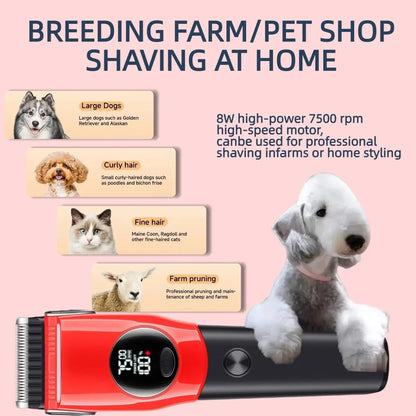 Dog Grooming Kit - Low Noise Paw Grooming: Paw Trimmers Vs. Face Trimmers,Rechargeable Cordless Clippers for Thick Matted Curly Hair, Professional Pet Shaver for Dogs & Cats at Home