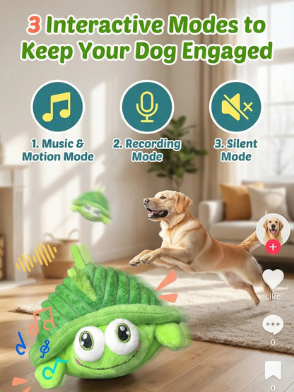 Motion Activated Interactive Dog Ball - Rechargeable Automatic Rolling Toy with Squeaker for Dogs and Cats of All Sizes, Durable Indoor and Outdoor Pet Entertainment