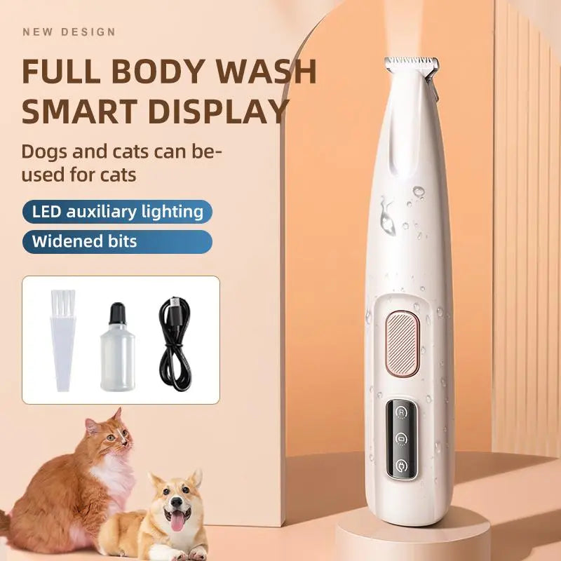 Dog Grooming Kit - Low Noise Paw Grooming: Paw Trimmers Vs. Face Trimmers,Rechargeable Cordless Clippers for Thick Matted Curly Hair, Professional Pet Shaver for Dogs & Cats at Home