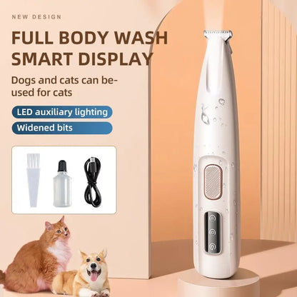 Dog Grooming Kit - Low Noise Paw Grooming: Paw Trimmers Vs. Face Trimmers,Rechargeable Cordless Clippers for Thick Matted Curly Hair, Professional Pet Shaver for Dogs & Cats at Home