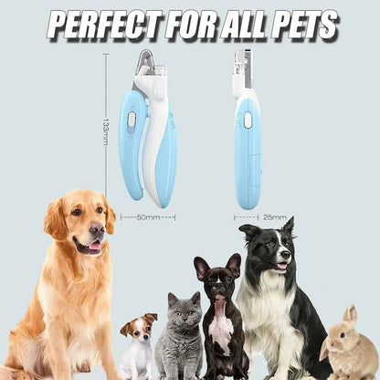 LED Pet Nail Clippers Cat Nails Clipper Dog Paw Claw Trimmer Pet Grooming Scissors LED Light the Quick Easy to See the Bloodline for Dog Cat Rabbit Birds Sharp Stainless Steel Blades