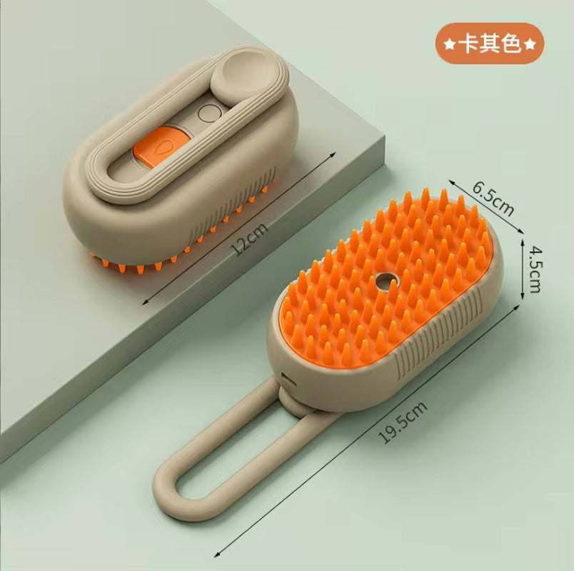 Pet Electric Spray Comb for Cats and Dogs - One-Key Spray Hair Removal and Massage Brush