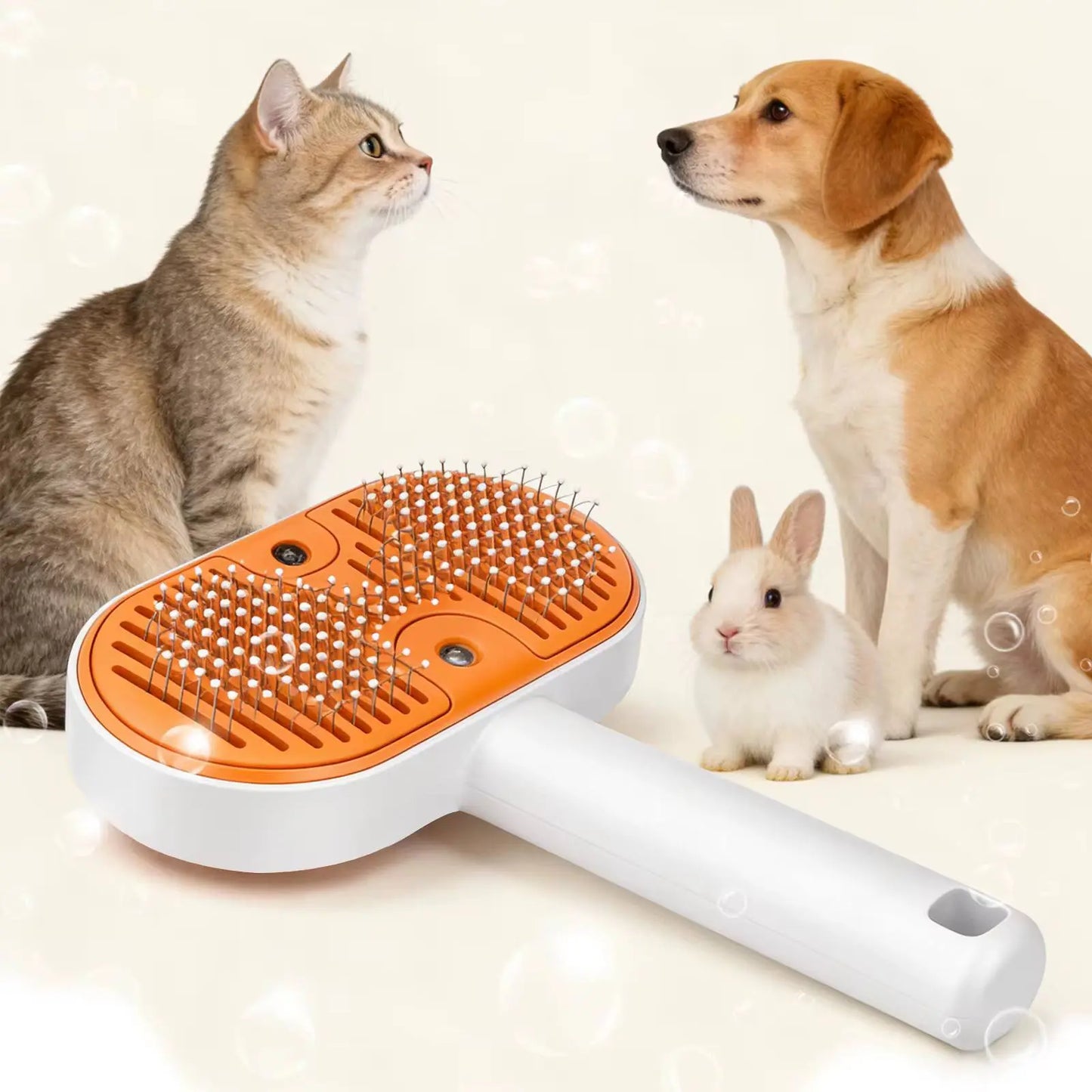 Enhanced 3-in-1 Steam Pet Grooming Brush for Dogs and Cats – Self-Cleaning Deshedding Comb with Mist Spray and UV Sanitization