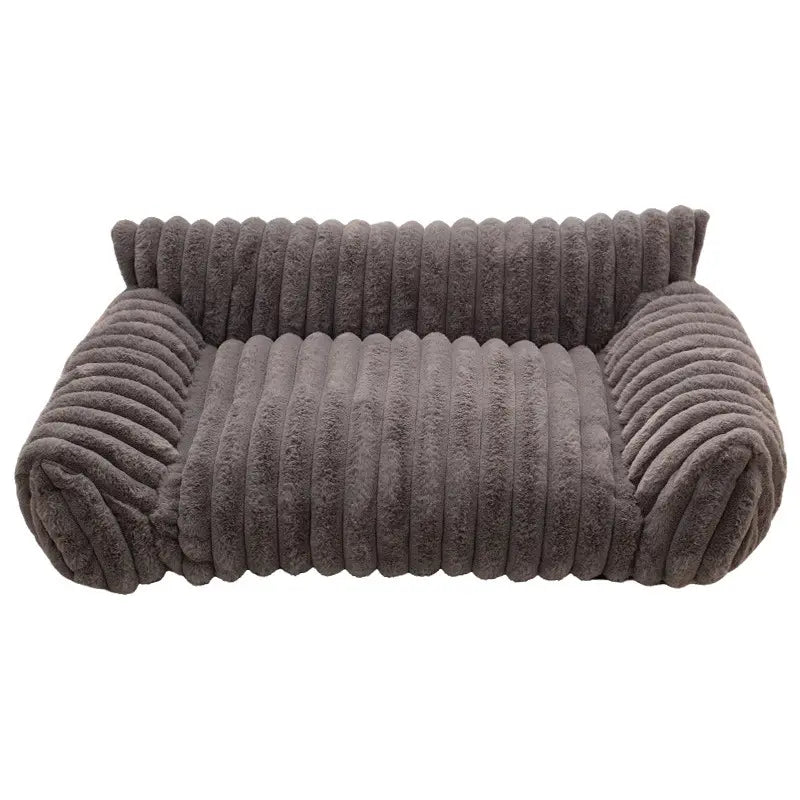 Premium Fluffy Fleece Pet Sofa Bed - 4 Stylish Designs, Thick Mat, Washable Cover, Cozy Indoor & Outdoor Use for Dogs and Cats