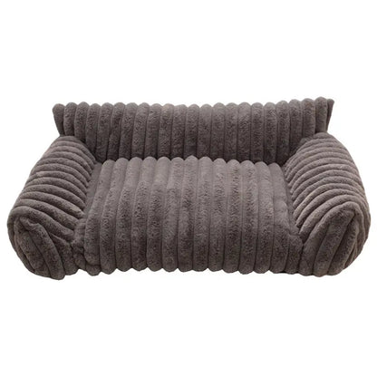 Premium Fluffy Fleece Pet Sofa Bed - 4 Stylish Designs, Thick Mat, Washable Cover, Cozy Indoor & Outdoor Use for Dogs and Cats