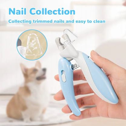 LED Pet Nail Clippers Cat Nails Clipper Dog Paw Claw Trimmer Pet Grooming Scissors LED Light the Quick Easy to See the Bloodline for Dog Cat Rabbit Birds Sharp Stainless Steel Blades