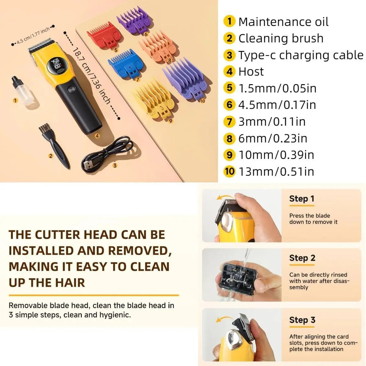 Dog Grooming Kit - Low Noise Paw Grooming: Paw Trimmers Vs. Face Trimmers,Rechargeable Cordless Clippers for Thick Matted Curly Hair, Professional Pet Shaver for Dogs & Cats at Home