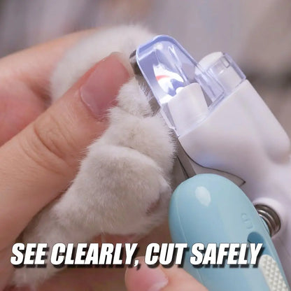 LED Pet Nail Clippers Cat Nails Clipper Dog Paw Claw Trimmer Pet Grooming Scissors LED Light the Quick Easy to See the Bloodline for Dog Cat Rabbit Birds Sharp Stainless Steel Blades